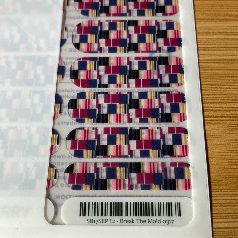 Jamberry style box exclusive CLEAR with geometric pattern